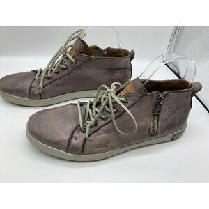 BLACKSTONE Womens Size 40 EU / 9.5 US Charcoal Low Sneaker JL24 Leather Laces